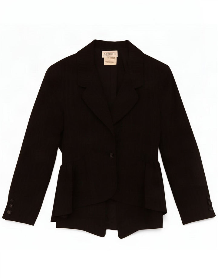 Sergio Morini Giacca blazer a 1 bottone da donna IT 46 Large Nero Acetato