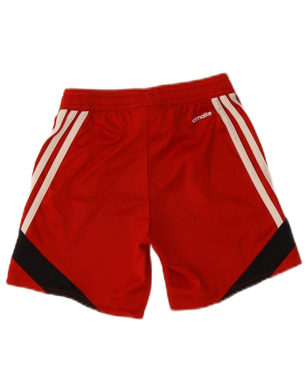 Pantaloncini sportivi Adidas Climalite da ragazzo 7-8 anni Small Red Colourblock