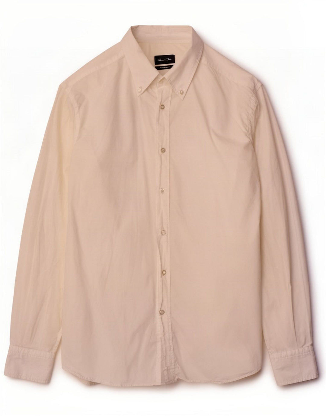 Massimo Dutti Camicia slim fit da uomo in cotone bianco medio