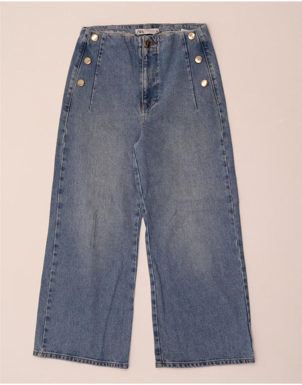 Jeans ZARA da donna a gamba larga EU 36 XS W26 L26 Cotone blu