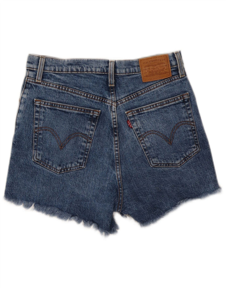 Pantaloncini di jeans Ribcage da donna Levi's W28 cotone blu medio