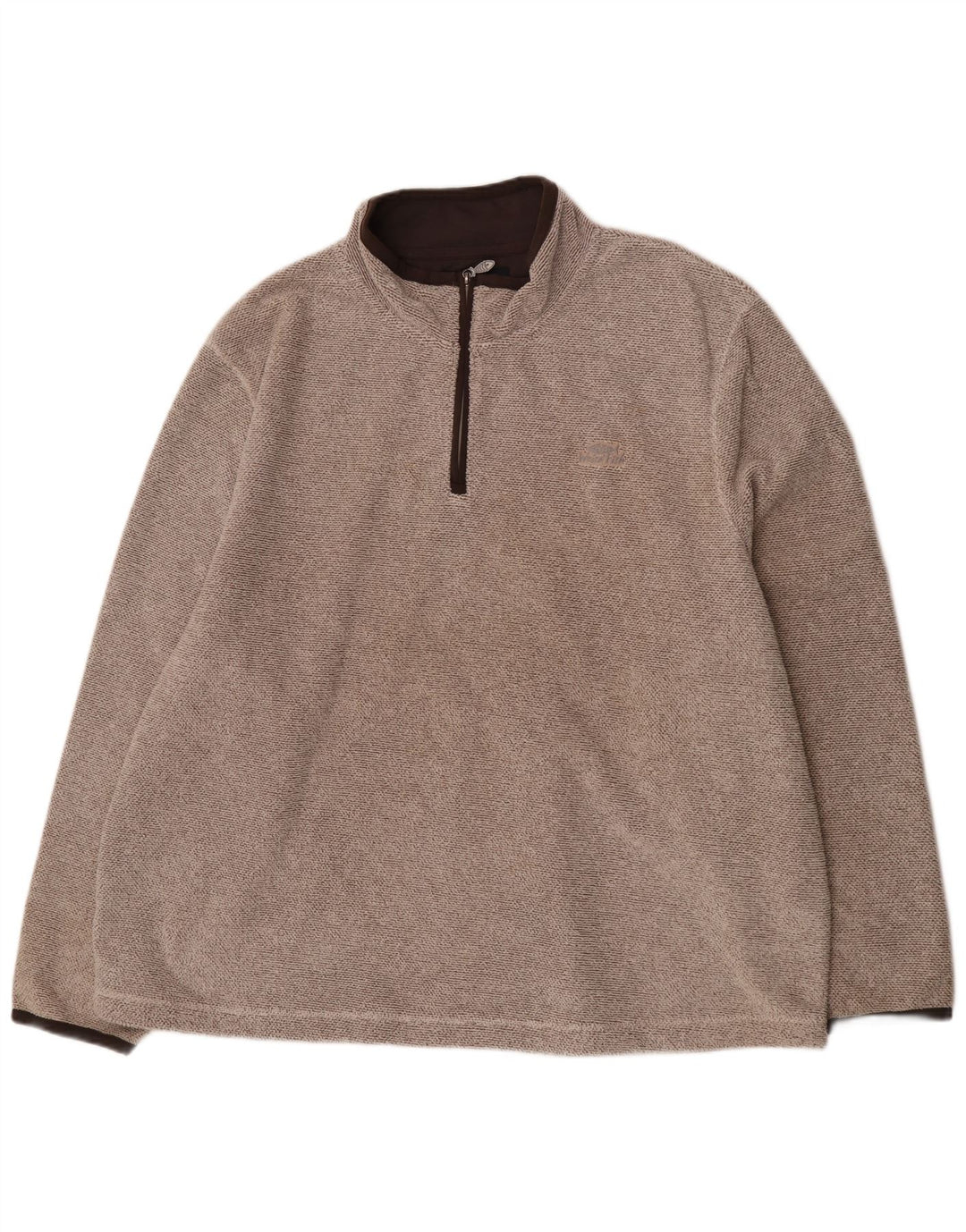 Maglione da uomo con collo con zip Weird Fish 5XL poliestere marrone