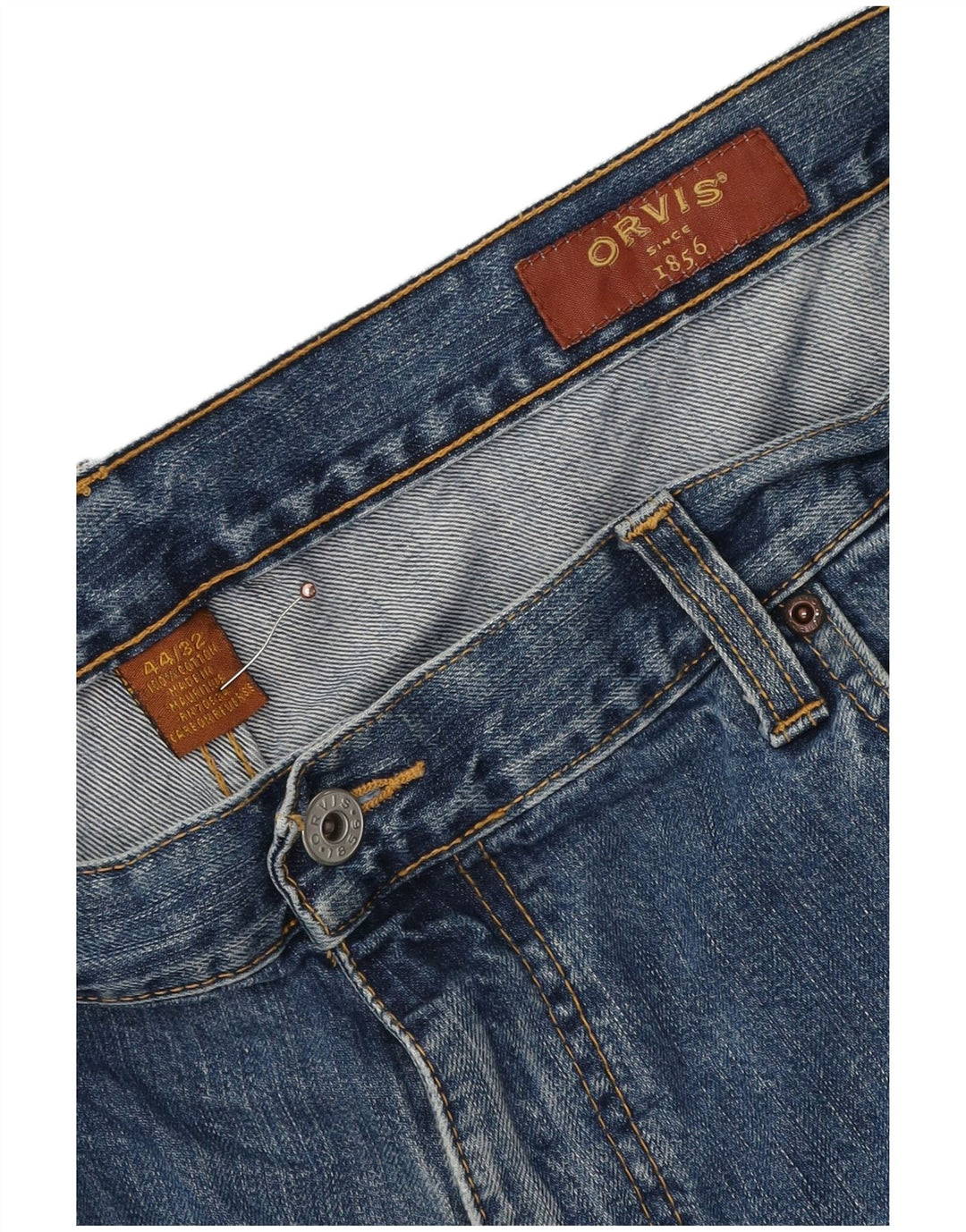 Jeans dritti da uomo Orvis W44 L30 cotone blu