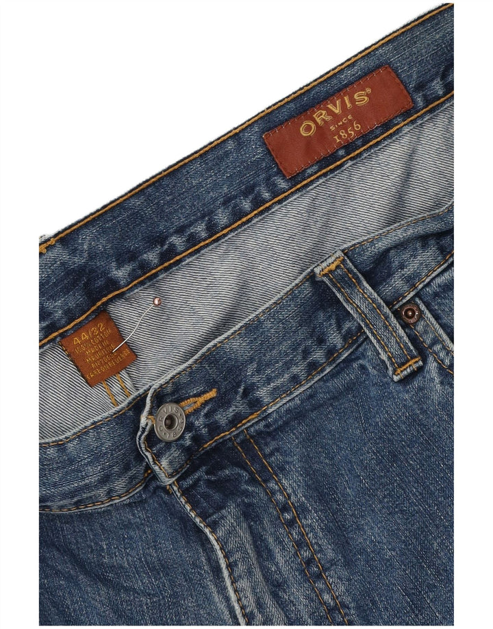 Jeans dritti da uomo Orvis W44 L30 cotone blu