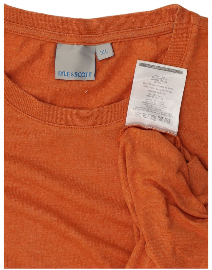T-shirt da uomo LYLE & SCOTT Top XL arancione poliestere