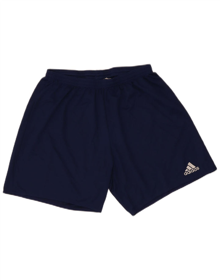 Pantaloncini sportivi da uomo Adidas Large blu navy in poliestere