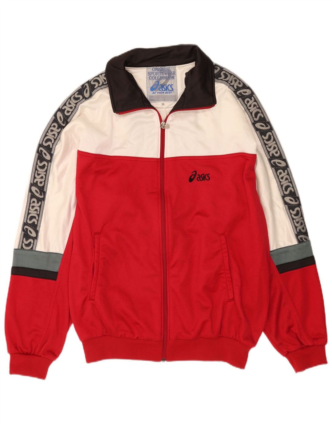Giacca sportiva da uomo con grafica Asics IT 56 XL Colorblock rosso