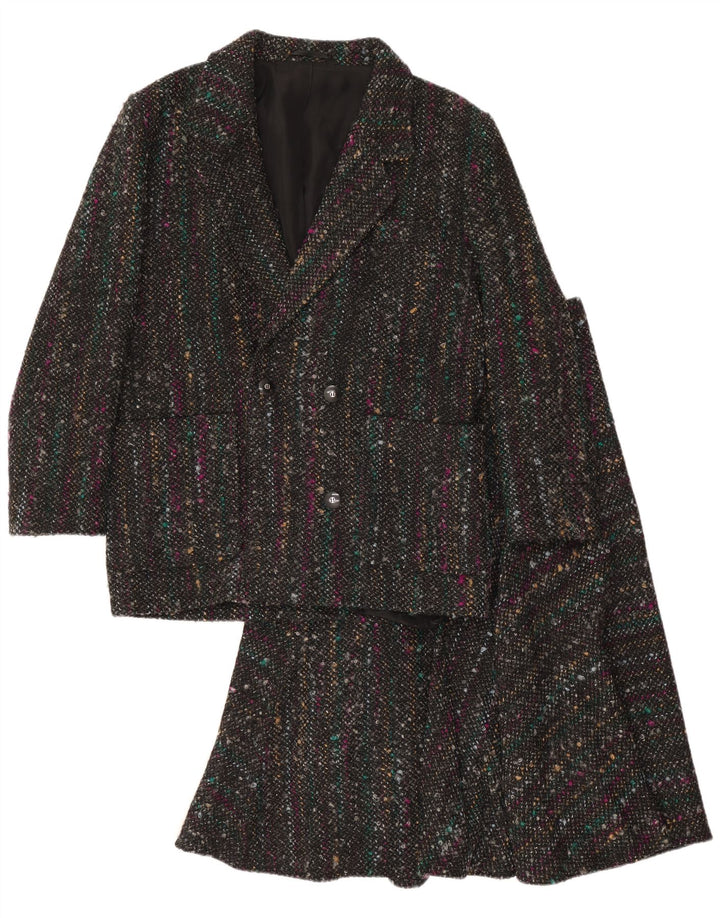 Set gonna vintage da donna in 2 pezzi EU 40 medio W28 grigio chiazzato