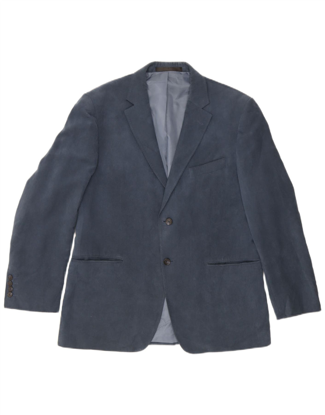 Giacca blazer a 2 bottoni da uomo Marks & Spencer UK 38 poliestere blu medio