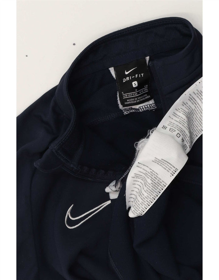 Top della tuta pullover Nike da ragazzo Dri Fit 8-9 anni piccola blu navy
