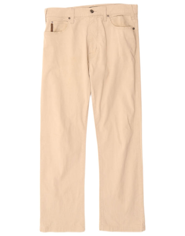 Pantaloni casual dritti da uomo Armani W32 L29 in cotone beige