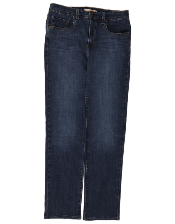 Jeans dritti a vita alta Levi's 724 da donna W30 L32 cotone blu navy