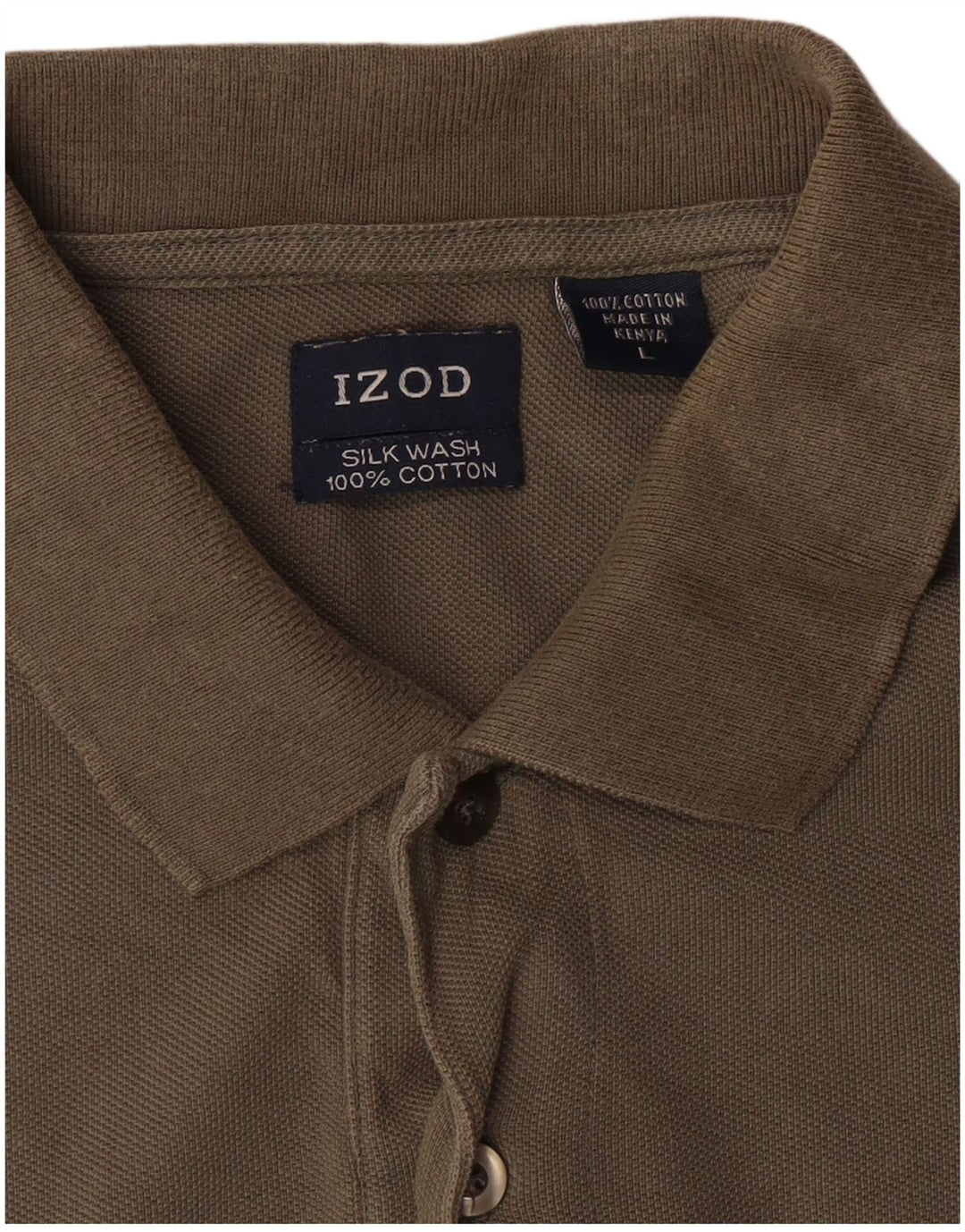 Polo da uomo Izod grande in cotone kaki