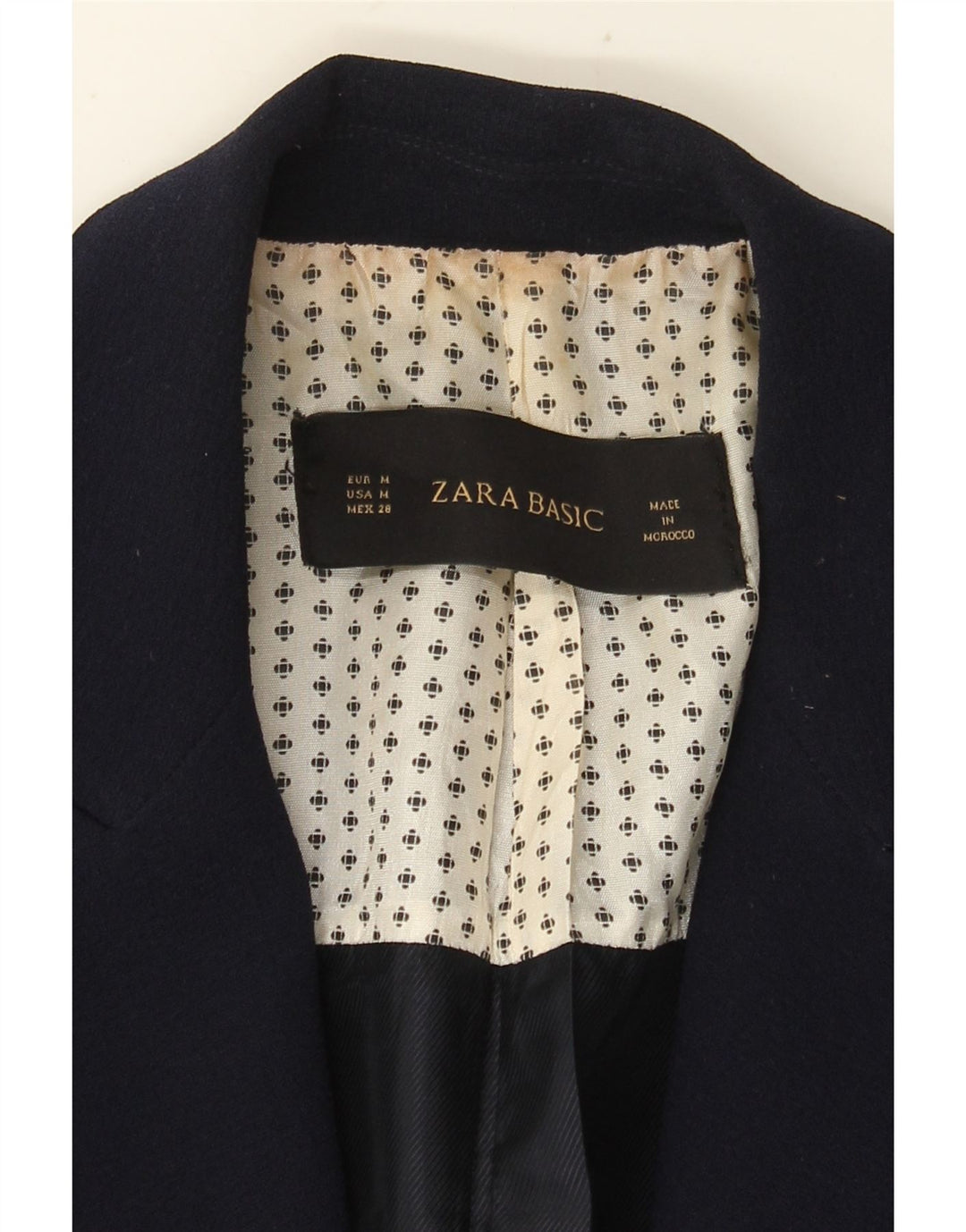 Giacca blazer da donna a 1 bottone Zara UK 12 blu navy medio