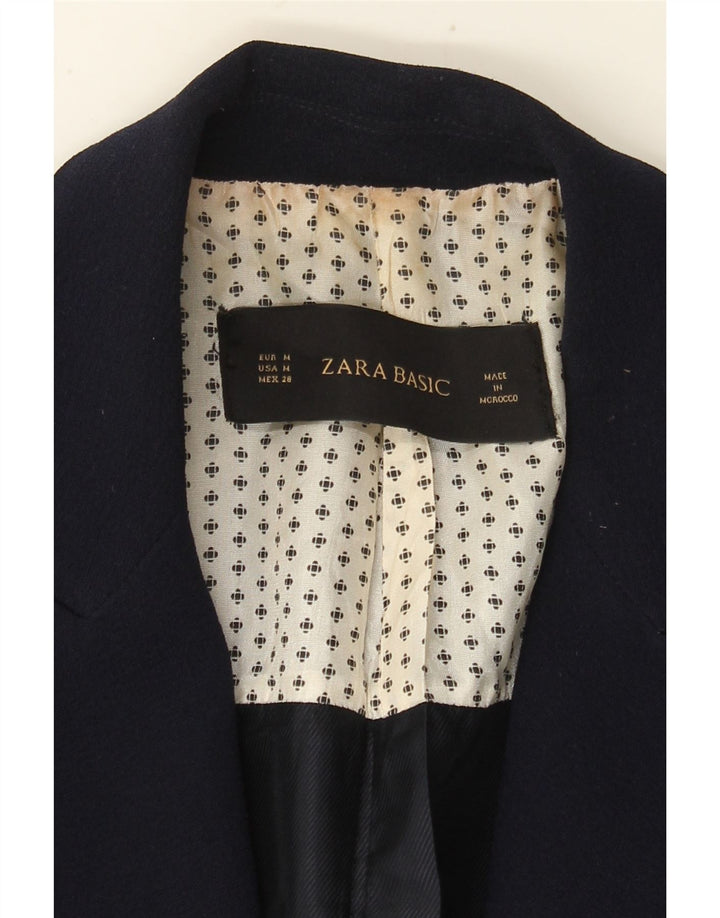 Giacca blazer da donna a 1 bottone Zara UK 12 blu navy medio
