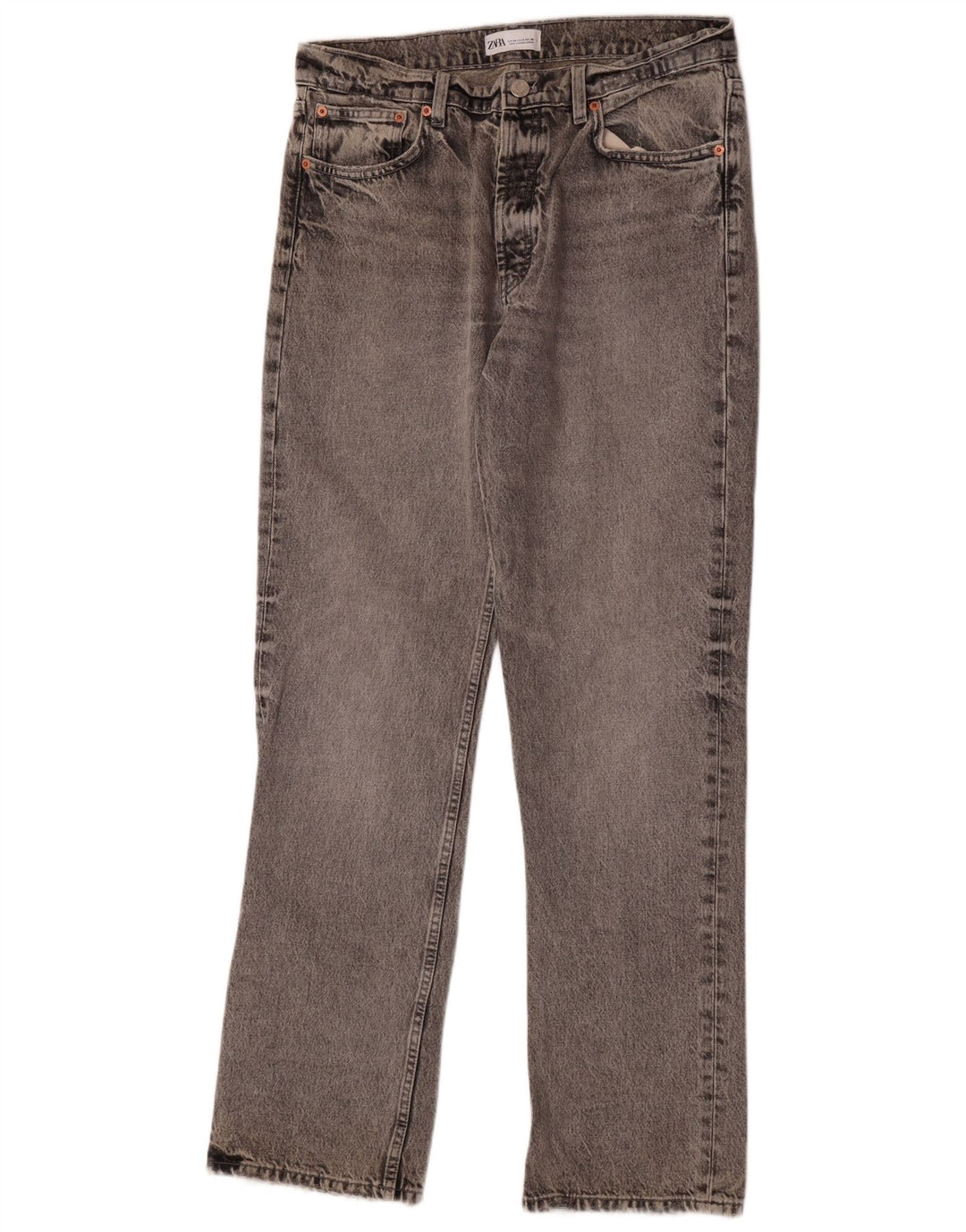 Jeans dritti da donna Zara EU 40 medio W30 L34 cotone grigio