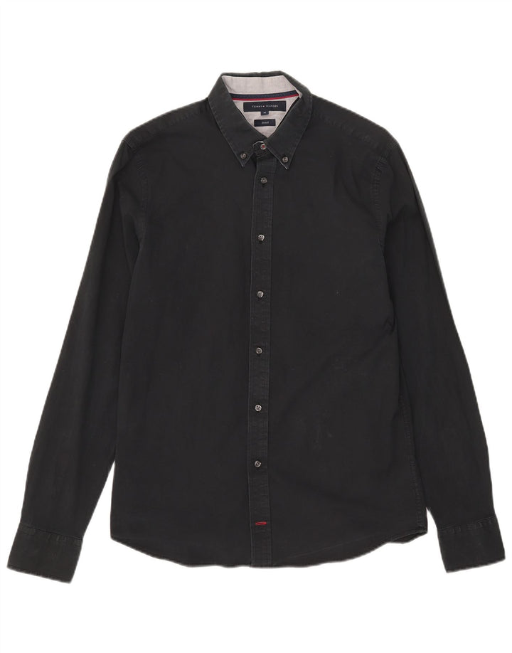 Camicia da uomo Tommy Hilfiger in cotone nero medio