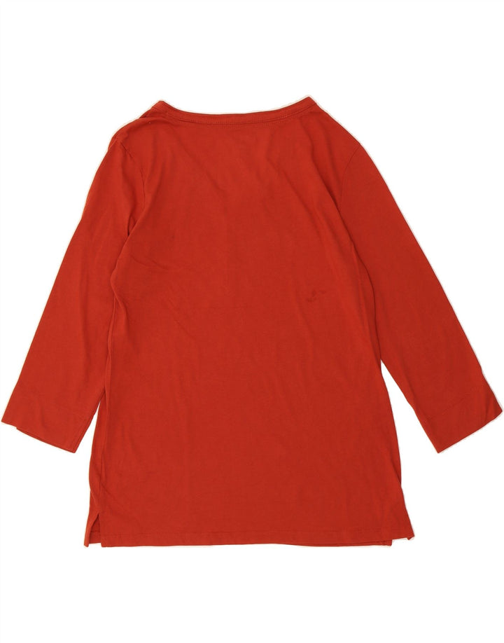 LEE Womens Riders Top 3/4 Sleeve UK 14 Medium Red Cotton Vintage Lee and Second-Hand Lee from Messina Hembry 