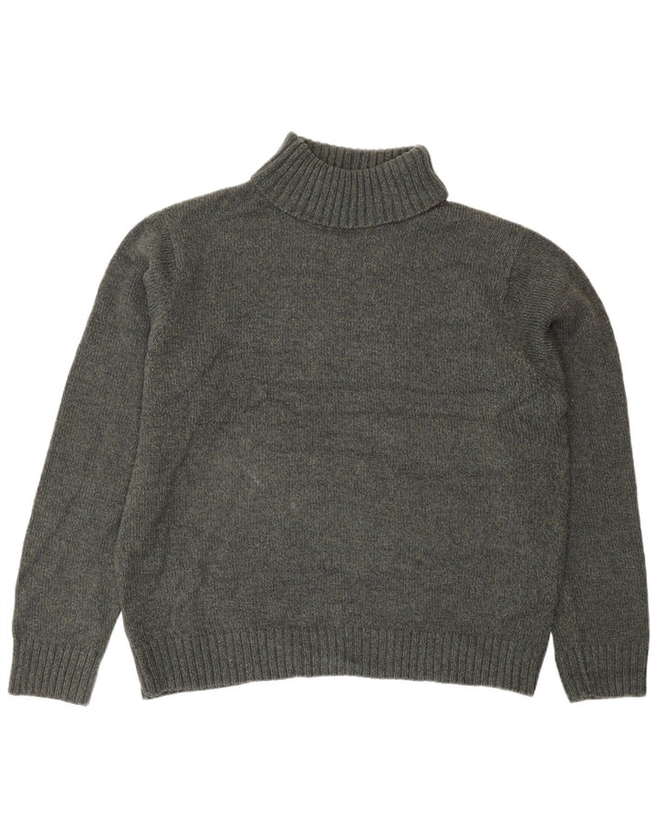 Maglione maglione a collo alto da uomo Marks & Spencer grande acrilico verde