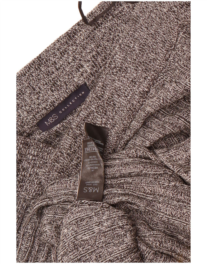 Gonna a trapezio in maglia a vita alta da donna Marks & Spencer media W26 grigia