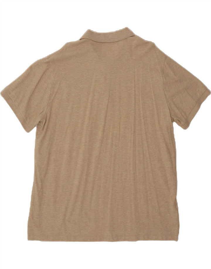 EDDIE BAUER Mens Polo Shirt 2XL Beige Cotton Vintage Eddie Bauer and Second-Hand Eddie Bauer from Messina Hembry 
