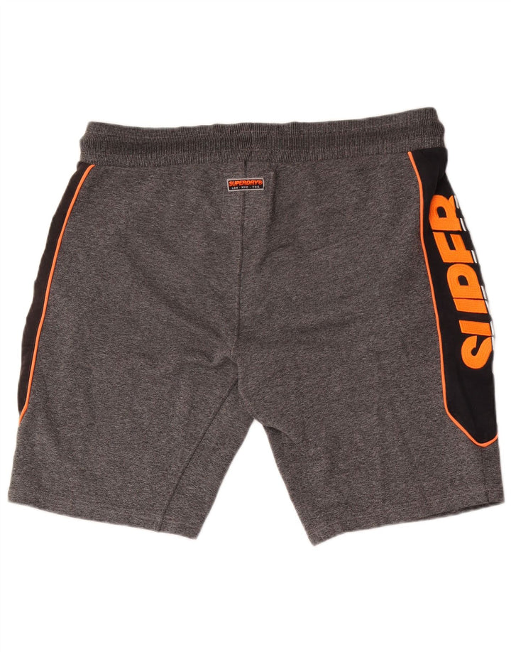 Pantaloncini sportivi grafici da uomo Superdry Large in poliestere color block grigio