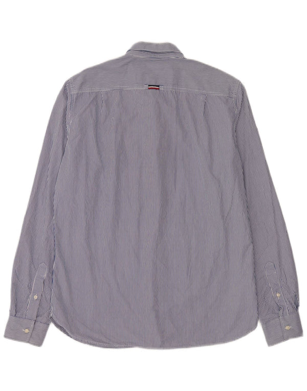 Camicia da uomo Superdry XL in cotone gessato blu