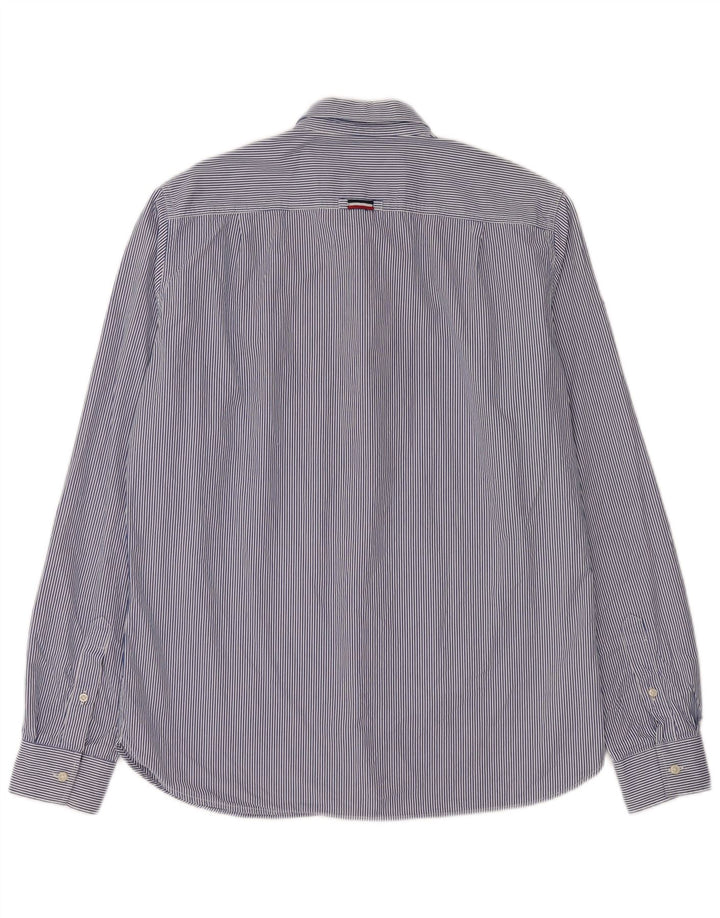Camicia da uomo Superdry XL in cotone gessato blu