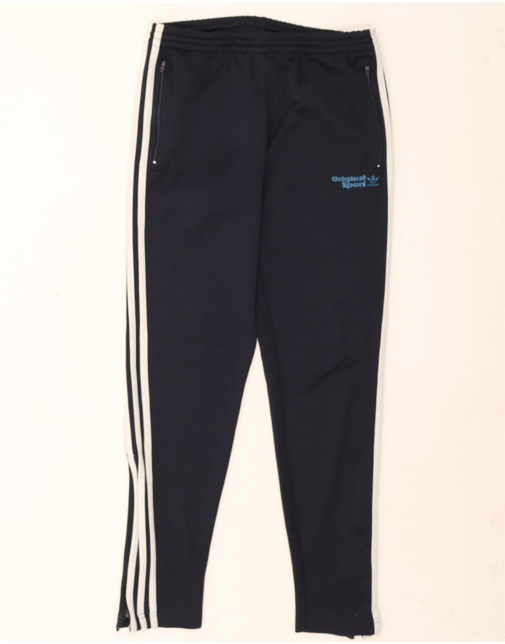 Pantaloni da tuta con grafica Adidas da uomo piccoli in poliestere nero
