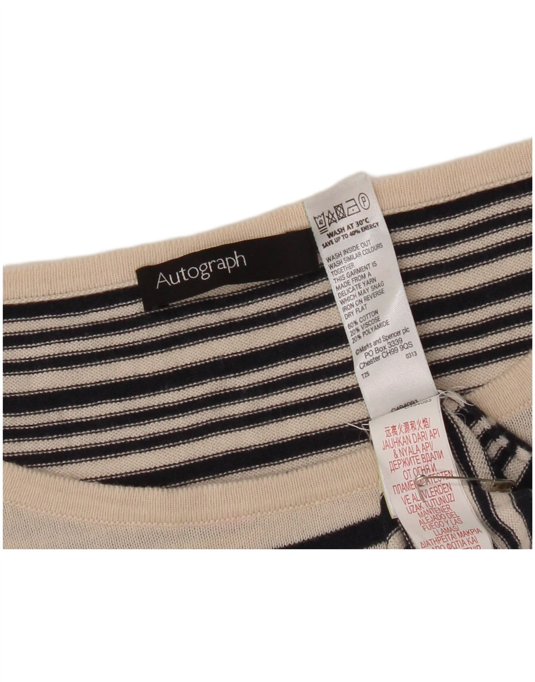 Maglione maglione con scollo a barca da donna Marks & Spencer UK 14 medio nero