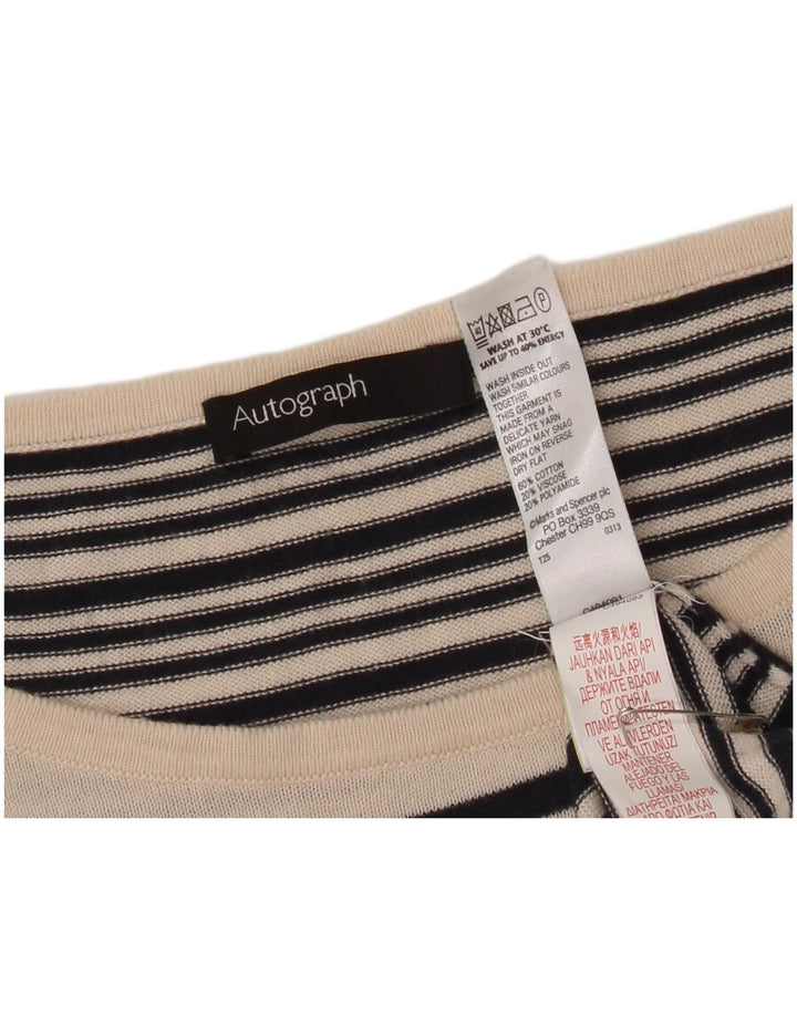 Maglione maglione con scollo a barca da donna Marks & Spencer UK 14 medio nero