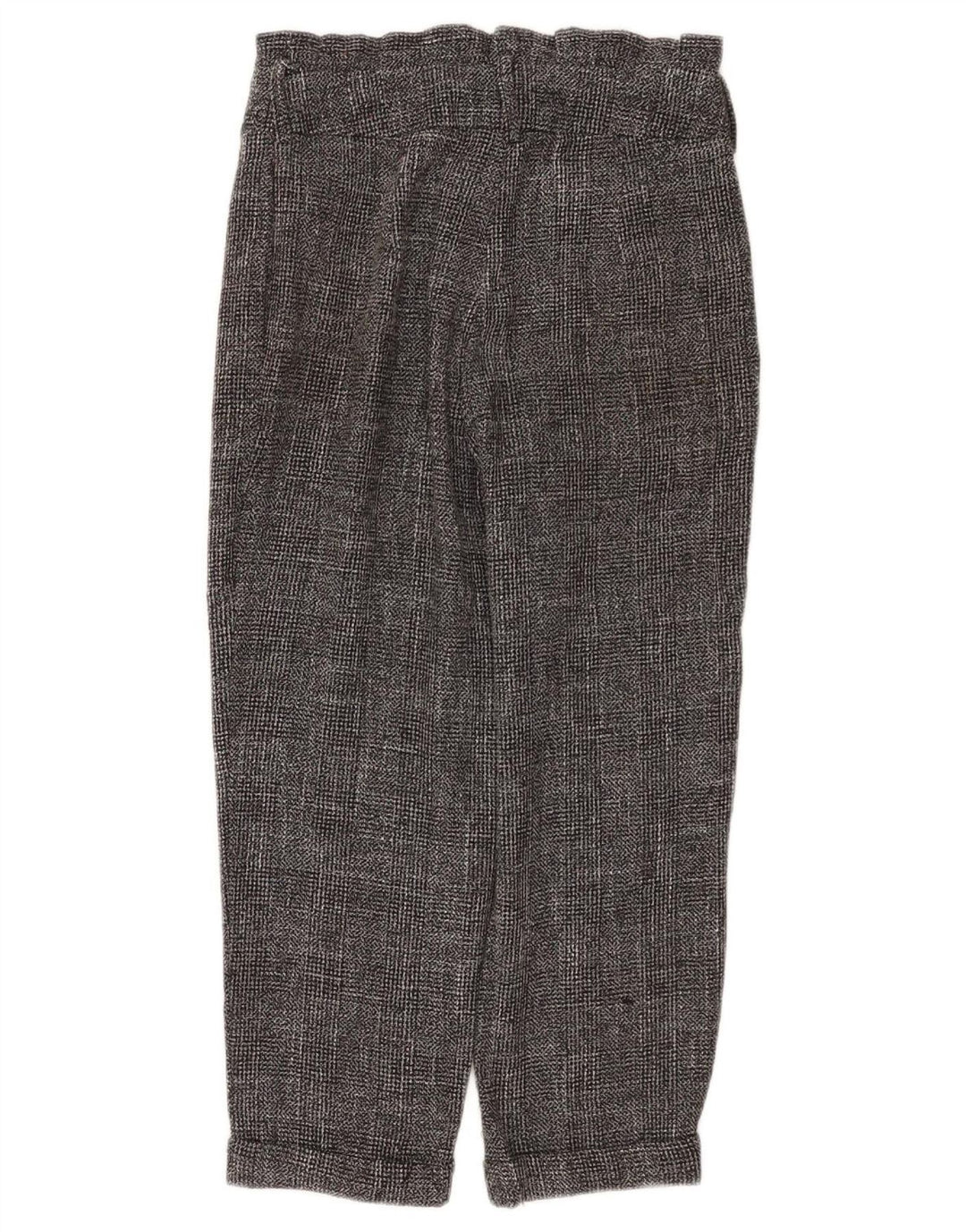 Pantaloni corti da donna Topshop UK 10 piccoli W28 L22 poliestere a quadri grigi