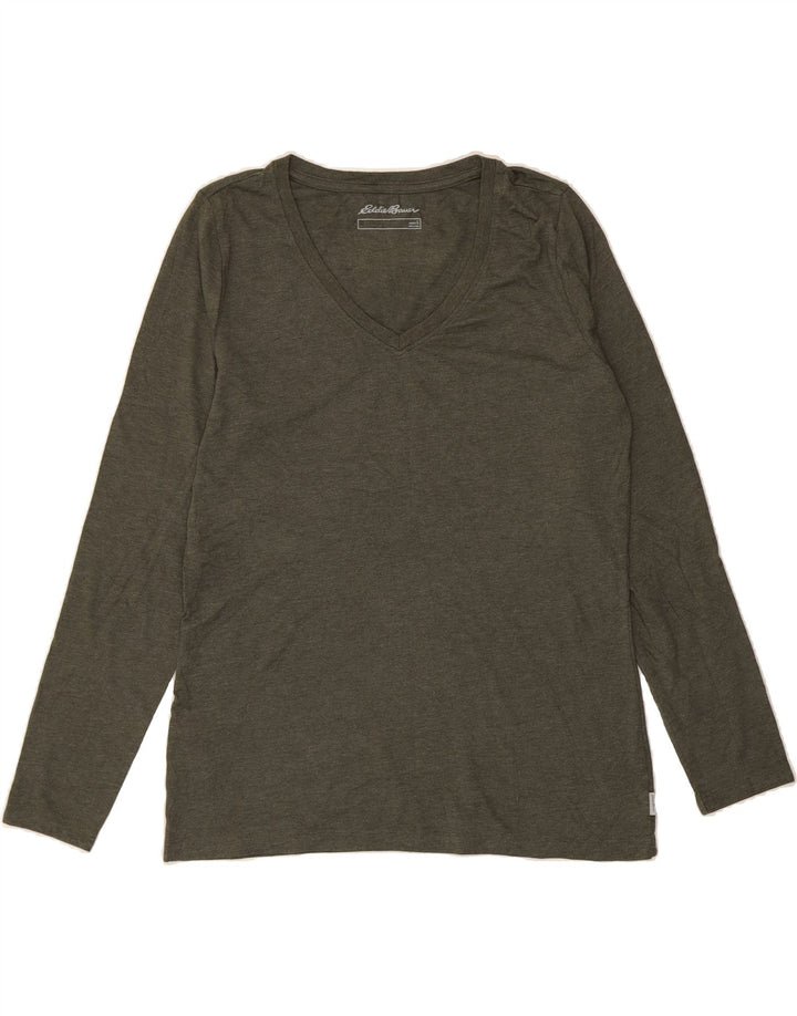 EDDIE BAUER Womens Top Long Sleeve UK 16 Large Green Cotton Vintage Eddie Bauer and Second-Hand Eddie Bauer from Messina Hembry 