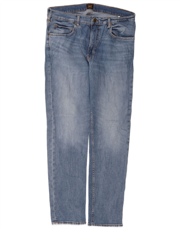 LEE Mens Rider Slim Jeans W34 L32 Blue Cotton