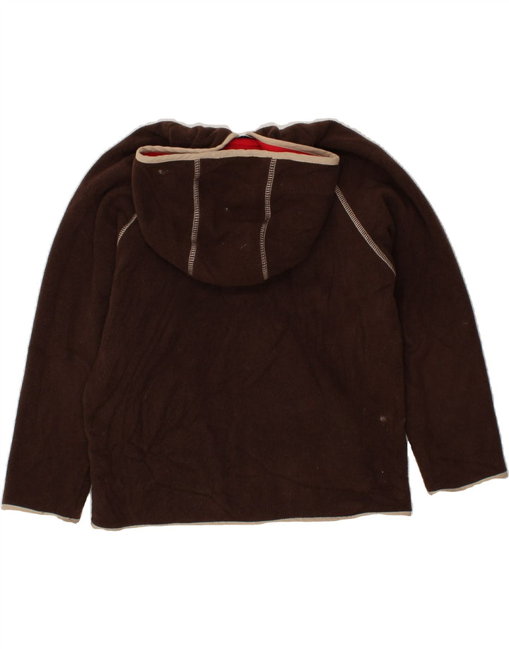 TRUSSARDI JUNIOR Boys Hooded Reversible Fleece Jacket 7-8 Years Brown Vintage Trussardi Junior and Second-Hand Trussardi Junior from Messina Hembry 