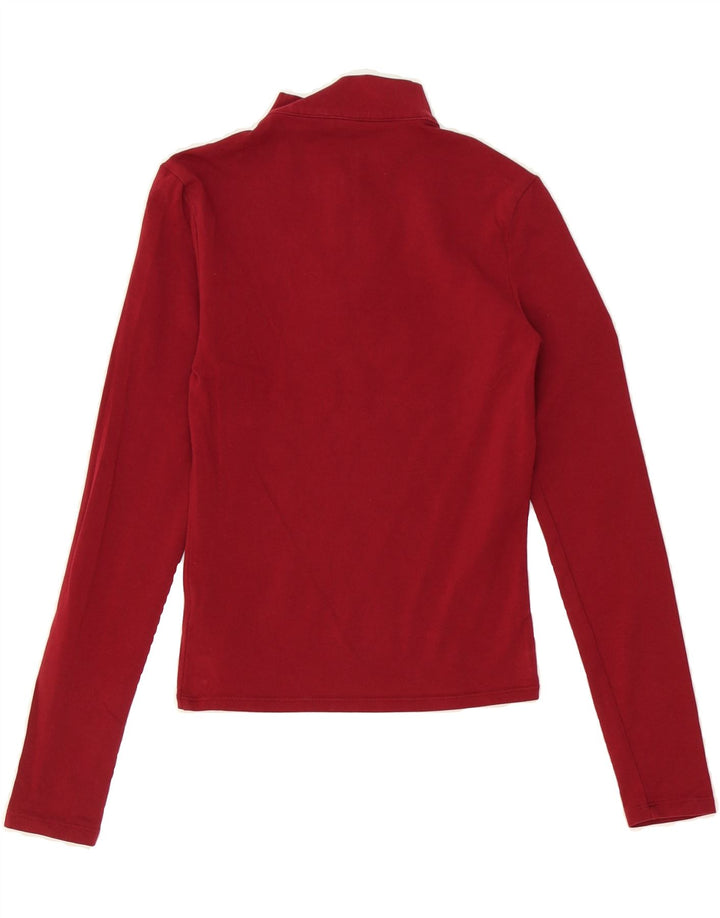 TOMMY HILFIGER Girls Zip Neck Pullover Tracksuit Top 9-10 Years XS Red Vintage Tommy Hilfiger and Second-Hand Tommy Hilfiger from Messina Hembry 