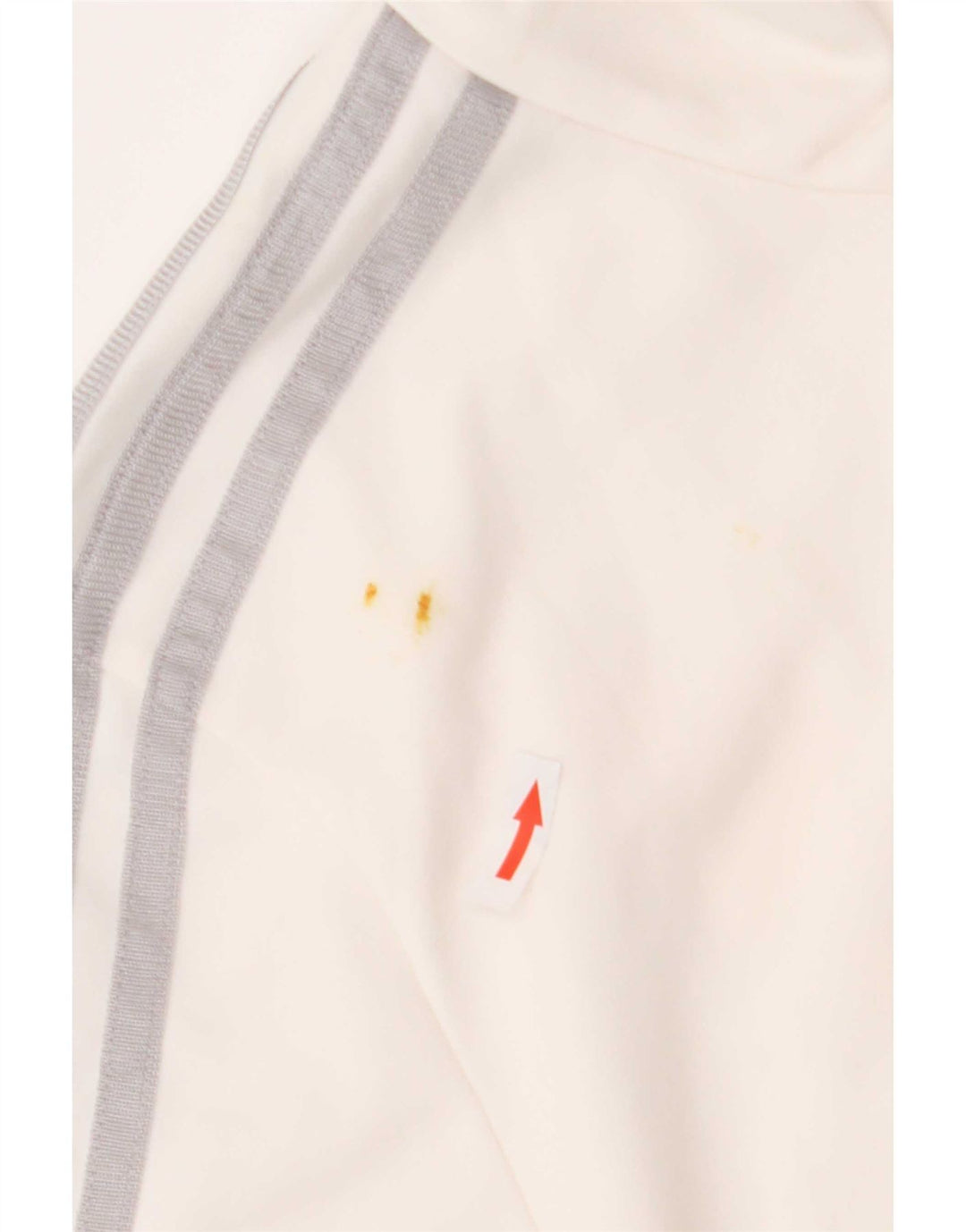 Giacca da ginnastica grafica da donna Adidas UK 14 poliestere bianco medio
