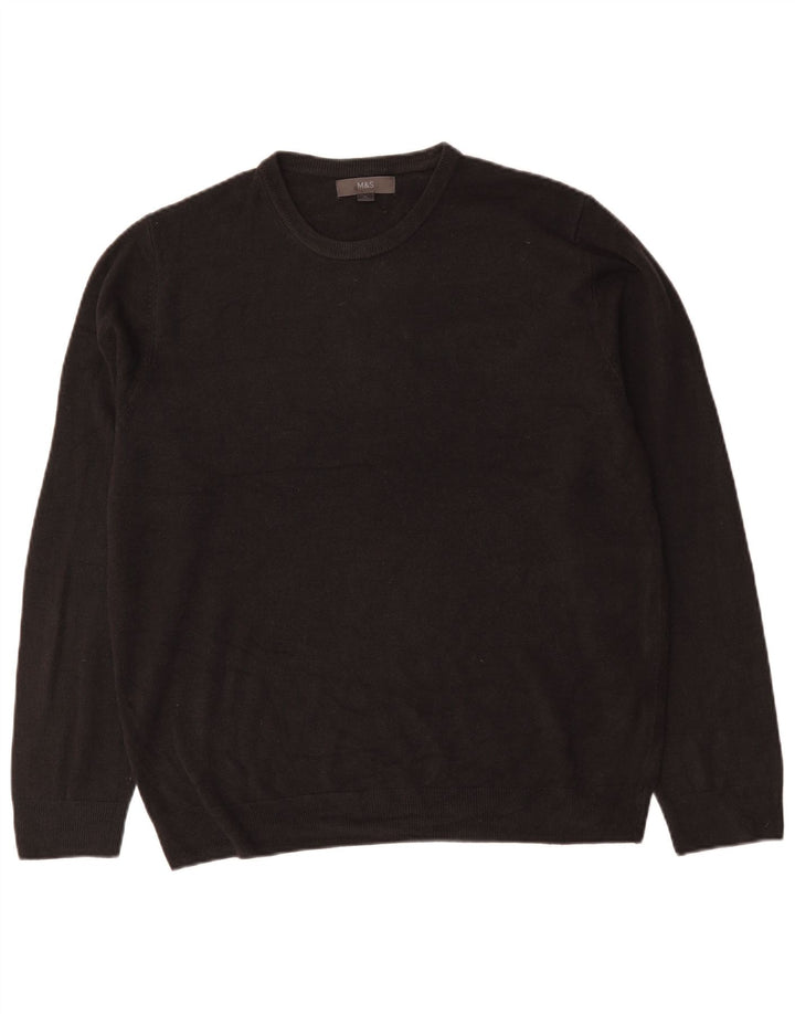 Maglione maglione girocollo da uomo Marks & Spencer XL acrilico nero