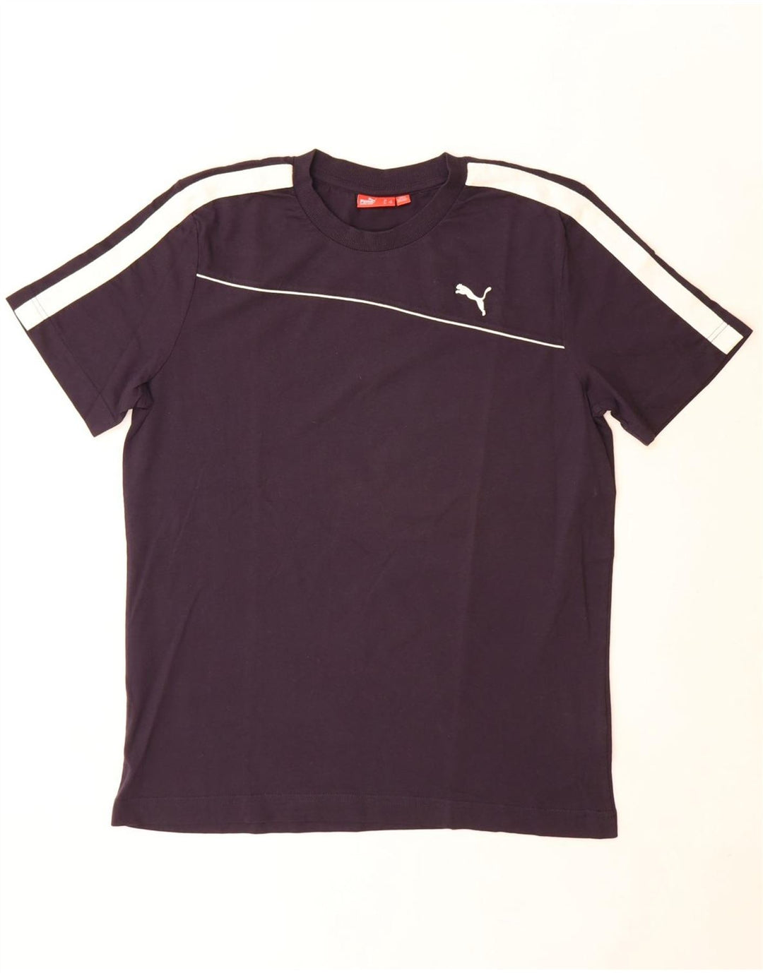 T-shirt da uomo Puma Top Large in cotone color block blu navy