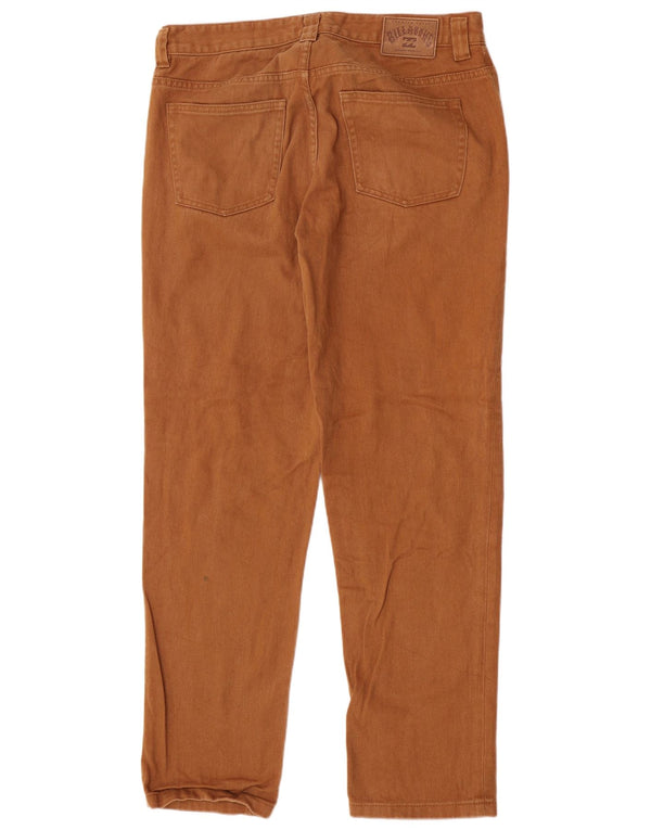 Jeans dritti regolari da uomo Billabong W32 L31 cotone marrone