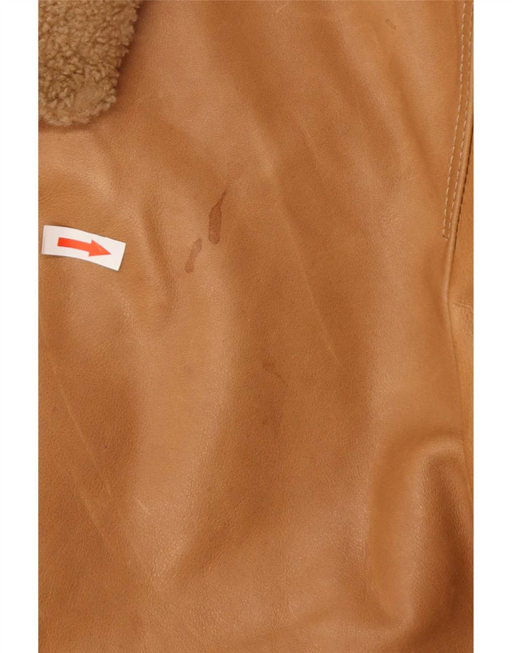 Giubbotto bomber in pelle da uomo Timberland UK 42 XL in pelle marrone