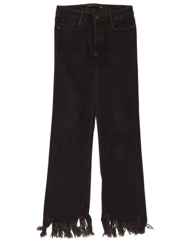 Jeans dritti da donna ZARA EU 36 XS W26 L27 Nero