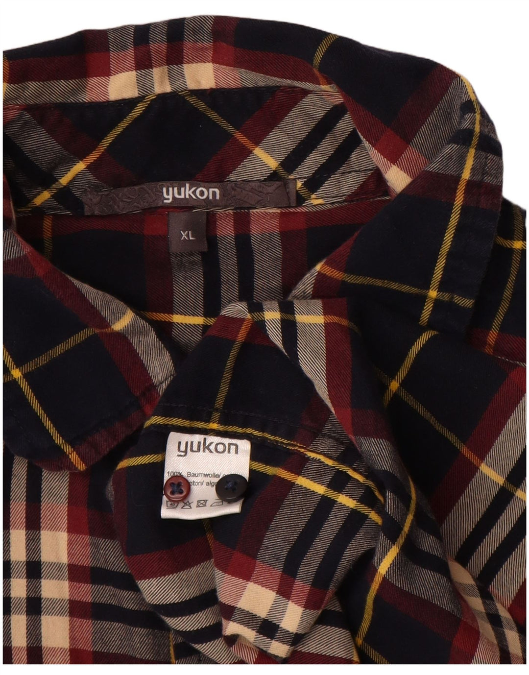 Camicia da uomo in flanella Yukon XL in cotone a quadri multicolore