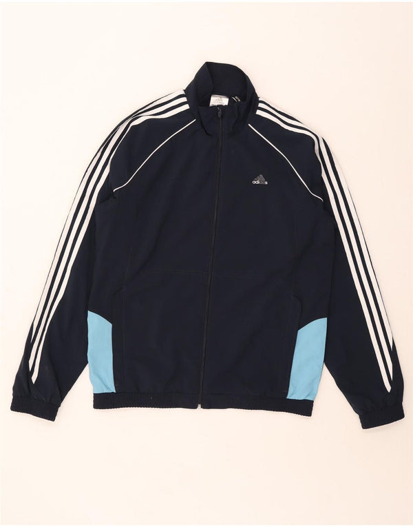 Giacca da tuta da uomo Adidas Climalite UK 40/42 Medio Blu Navy