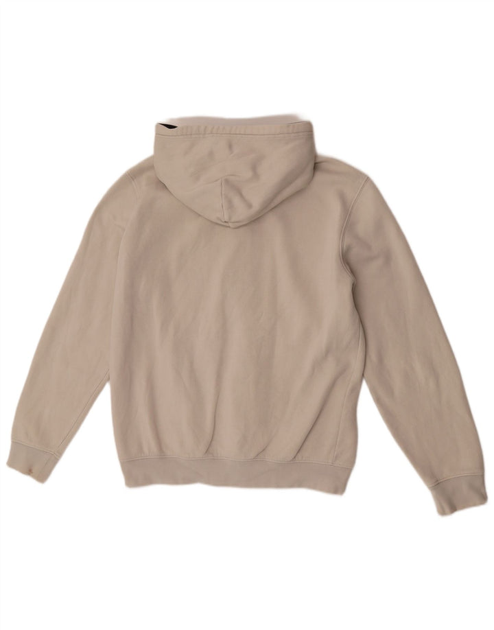 Maglione con cappuccio e zip grafica da uomo Champion in cotone bianco sporco medio
