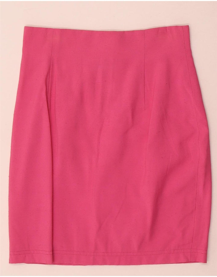 Set gonna vintage in 2 pezzi a maniche corte da donna IT 42 medio W26 rosa