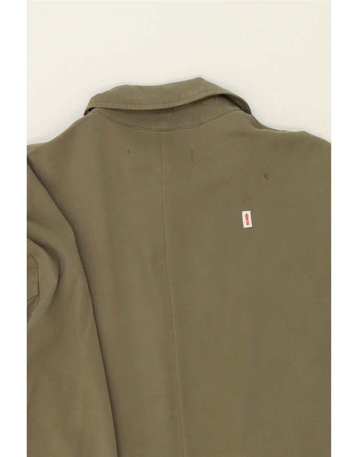 ZARA Womens Overcoat UK 14 Medium Green Lyocell Vintage Zara and Second-Hand Zara from Messina Hembry 