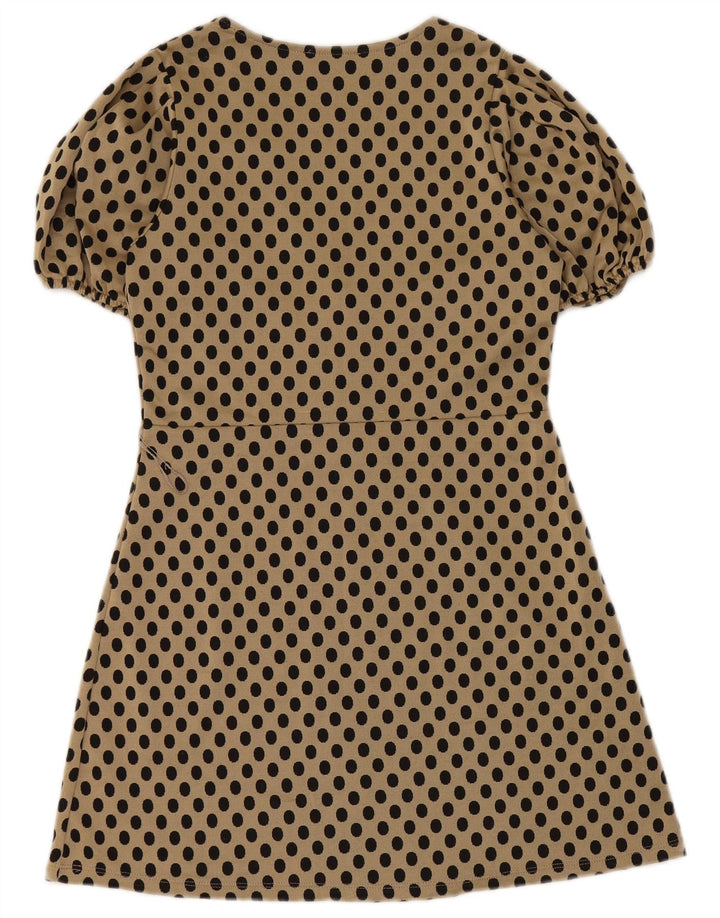 Abito a trapezio da donna Zara UK 12 a pois beige medio