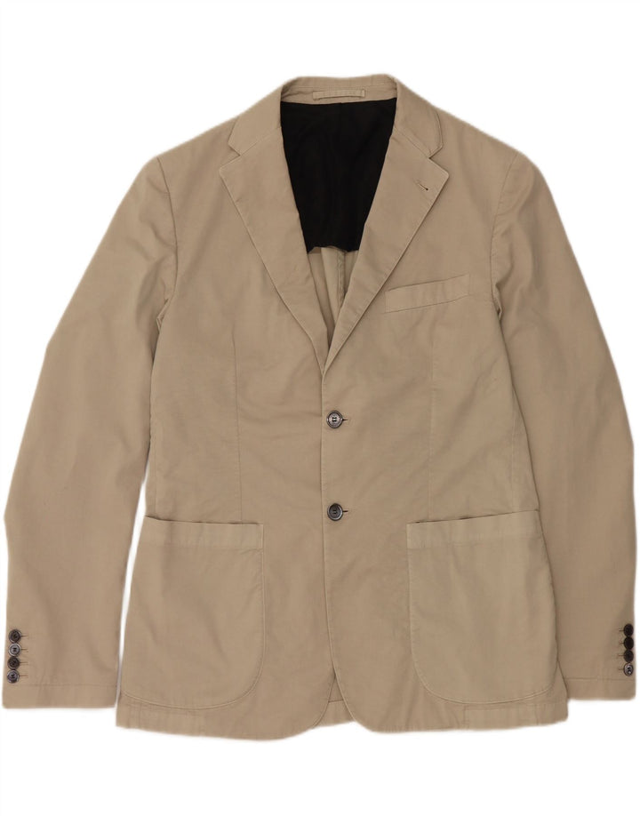 Giacca blazer da uomo a 2 bottoni AQUASCUTUM UK 44 2XL Cotone beige