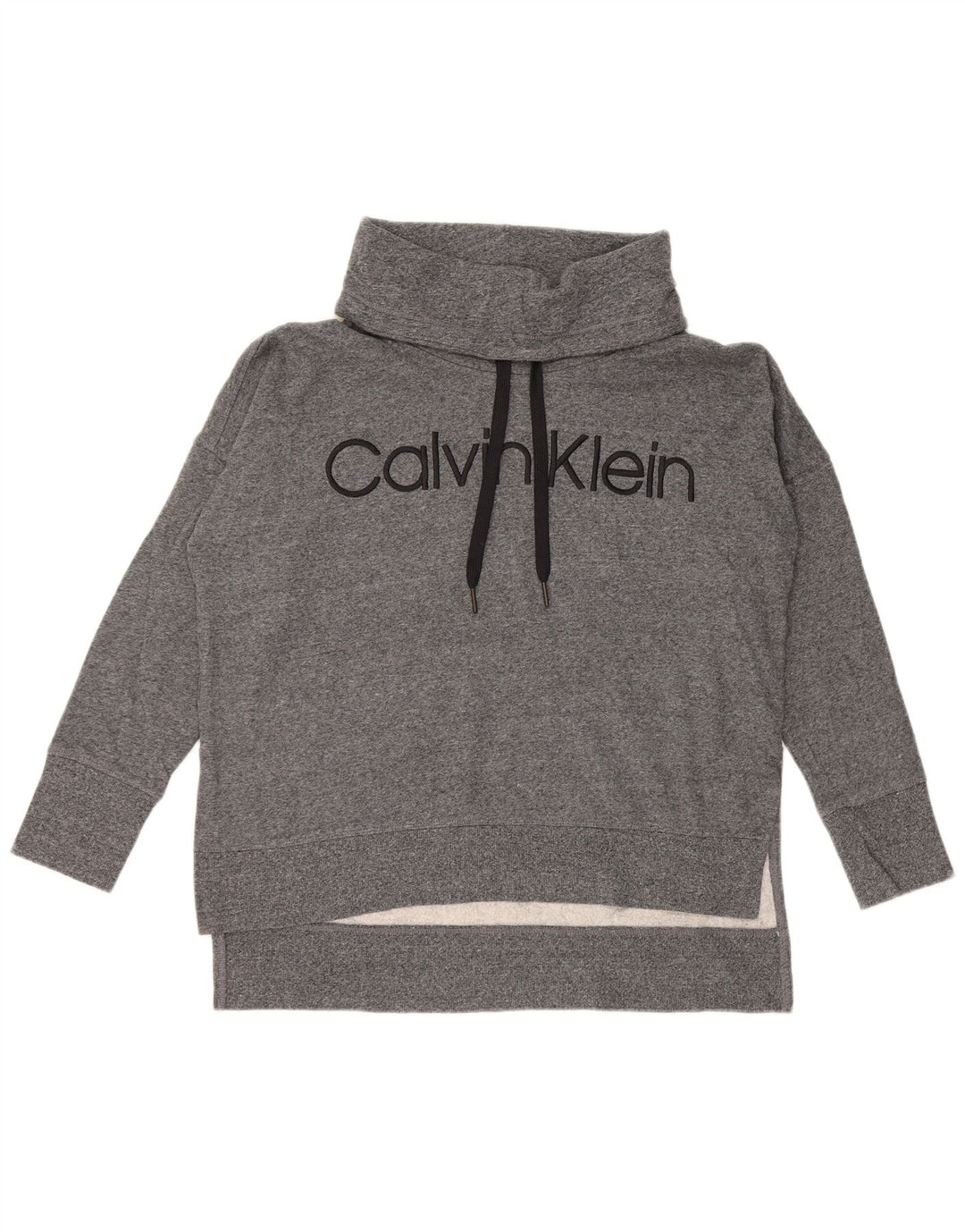 CALVIN KLEIN Felpa con grafica oversize da donna UK 14 Grigio medio